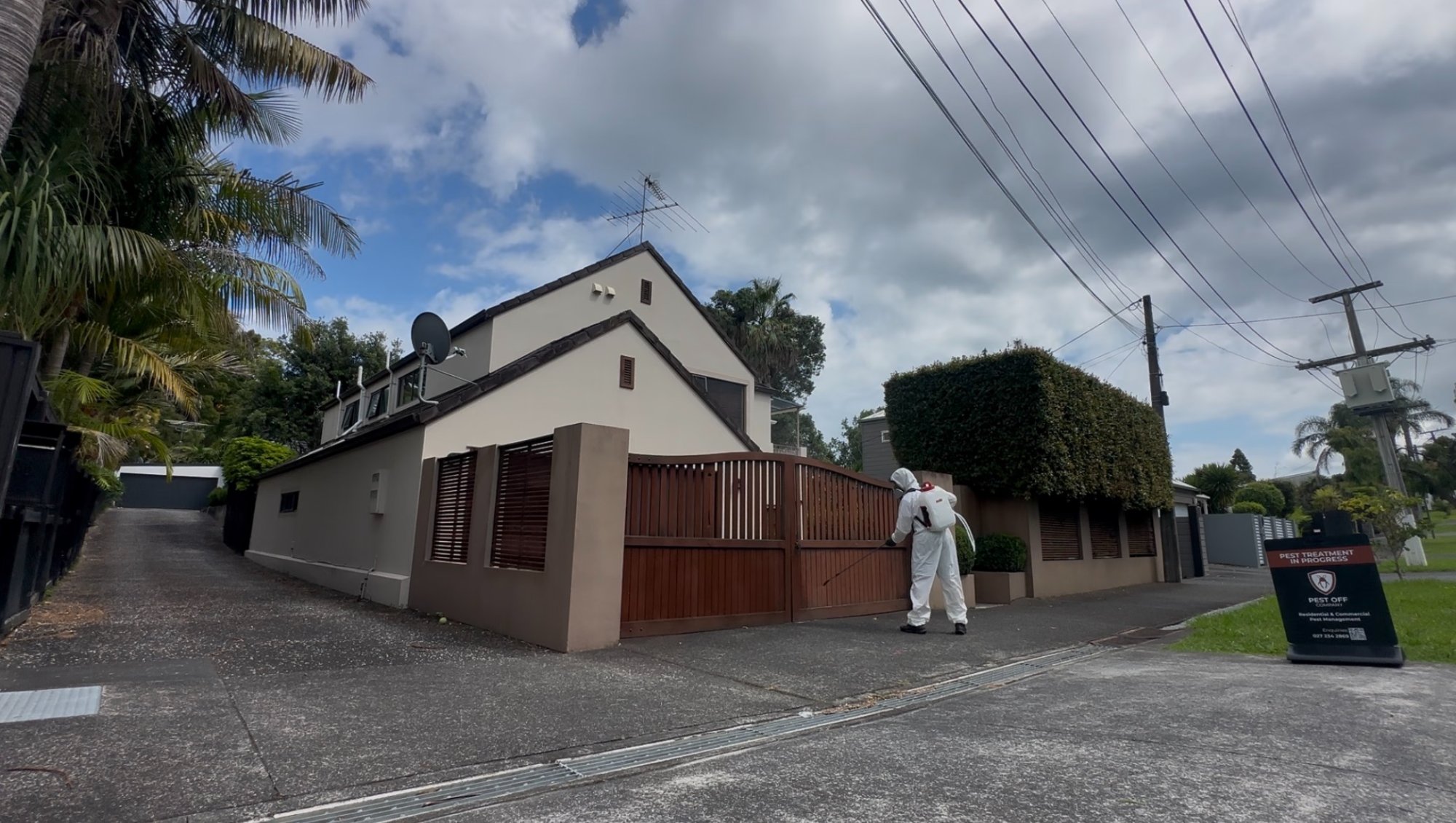 Pest OFF Company spider control treatment at an Auckland property